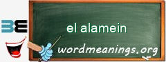 WordMeaning blackboard for el alamein